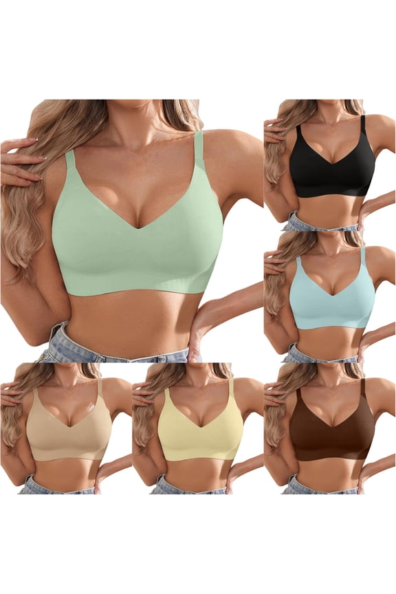 Seamless Jelly Gel Bra for Wireless Comfort T Shirt Bra Bralette Soft Support Everyday Wear Running Bras Womens Workout Bra Large Bra