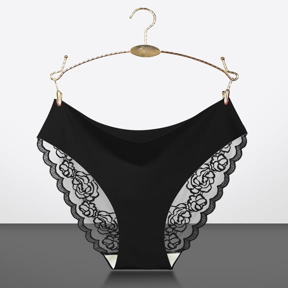 Seamless Lace Briefs For Women Comfortable Ultrathin Ladies Panties Breathable Soft Stretch Underwear" Cute Panties for Women Nylon Bikini Panties Vintage Women's Athletic Underwear Women Panties plus