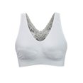 thumbnail image 1 of Seamless Lace Racerback Bra, White, Medium, 1 of 8