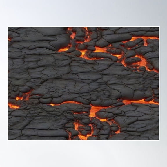 Seamless Lava Patterns Poster Wall Art, Modern Wall Decor, 8x12 UNFRAMED