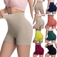 thumbnail image 1 of Seamless Leggings Shorts for Women High Waisted Butt-Lifting Rib-Knit Soft Yoga Workout Running Biker Shorts (XL, Khaki), 1 of 6