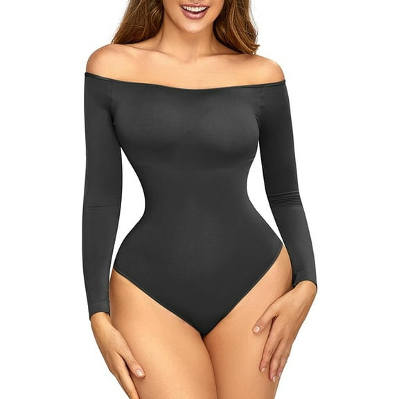 Shapewear Bodysuit for Women Tummy Control Bodysuit Seamless Sculpting Thong Body Shaper