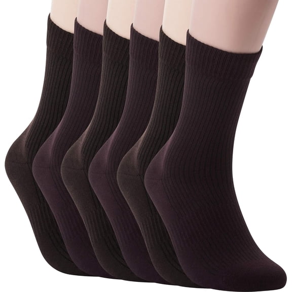 Seamless Long Socks For Women Fashion Cotton Ribbed Crew Multi Pack