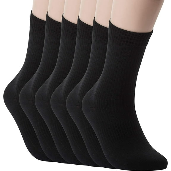 Seamless Long Socks For Women Fashion Cotton Ribbed Crew Multi Pack