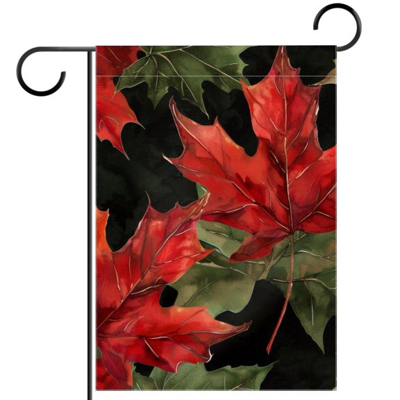 Seamless Maple Leaves Double Sided Garden Flag Decorative Weather Resistant Yard Flag, Large DIY Vertical Flag for Farmhouse Patio Lawn, 28x40 Inch