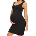 thumbnail image 1 of Seamless Maternity Dress Sleeveless Bodycon Dress Pregnancy Shapewear for Baby Shower Dress Maternity Clothes for Women, 1 of 6
