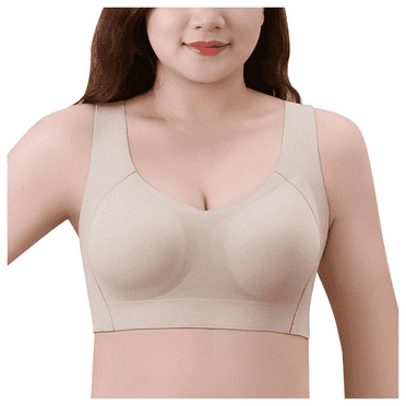 Seamless Minimizer Bra Wireless Full Coverage Lift Wide Straps Plus Size Women's Everyday Comfort Bralette Lingerie