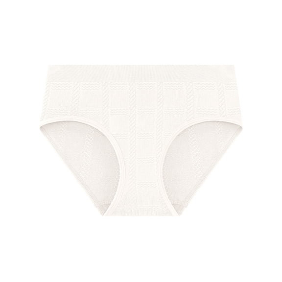 Seamless Modal Panties, Ice Silk Feeling with Ultra Thin & Breathable Fabric, No Show Underwear for a Barely-There Feel Under Clothing White M