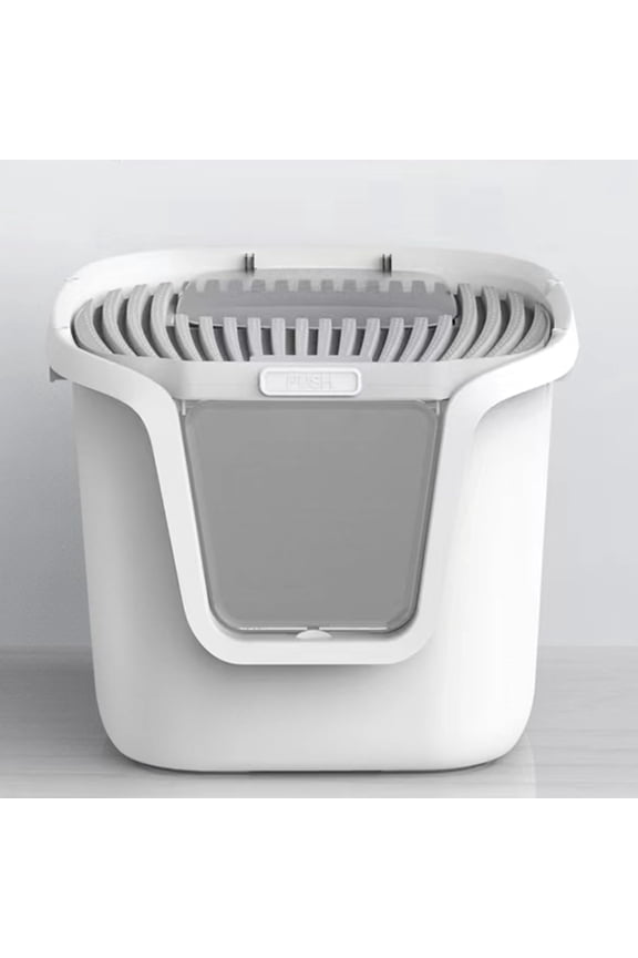 Seamless Molded Cat Litter Box with Scoop, Top or Front-Entry