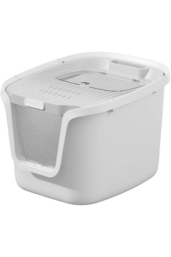 Seamless Molded Cat Litter Box with Scoop, Top or Front-Entry