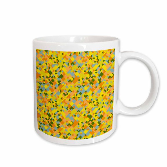 3drose, Seamless Mosaic Pattern Background - Abstract Vector Design, 15oz Mug