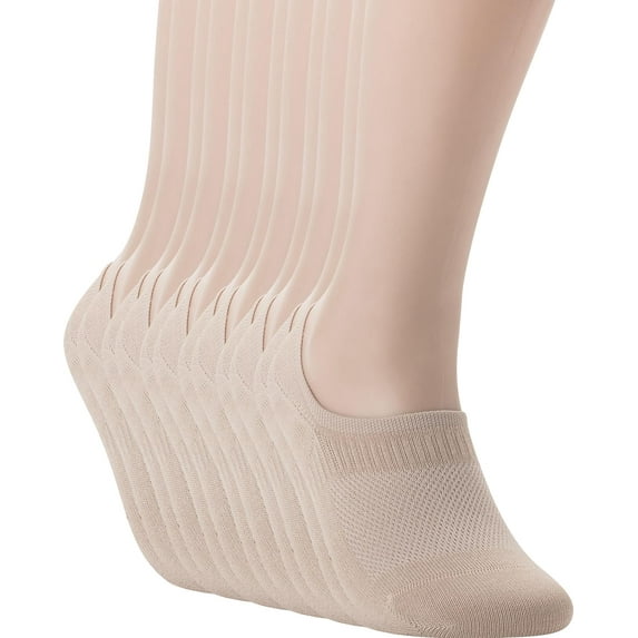 Seamless No Show Socks For Men 6 Pack Liner Thin Cotton Footies M L XL