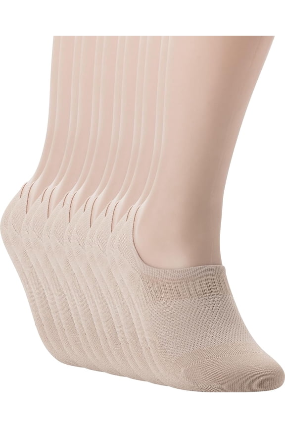 Seamless No Show Socks For Men 6 Pack Liner Thin Cotton Footies M L XL