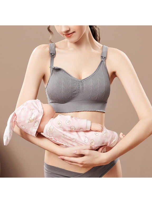 Seamless Nursing Bra for Maternity and Breastfeeding - Soft Stretch Bralette with U-Back and Adjustable Straps for Comfortable Support