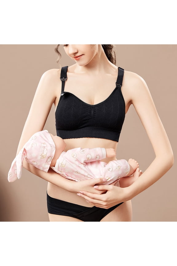 Seamless Nursing Bra for Maternity and Breastfeeding - Soft Stretch Bralette with U-Back and Adjustable Straps for Comfortable Support