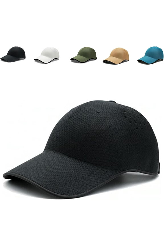 Seamless Packable Lightweight Sports Baseball Cap, Ultra-Breathable Washable with Adjustable Strap, for Golf Travel