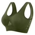 thumbnail image 1 of Seamless Padded Bra New Women Seamless Sports Bra Wirefree Yoga Bra with Removable Pads Sport Bras for Women Style B-55 Army Green, 1 of 2