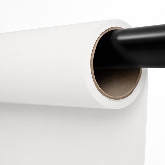 Seamless Paper Backdrop for Photography Photo Backdrop Paper (53''x16.4' Arctic White)