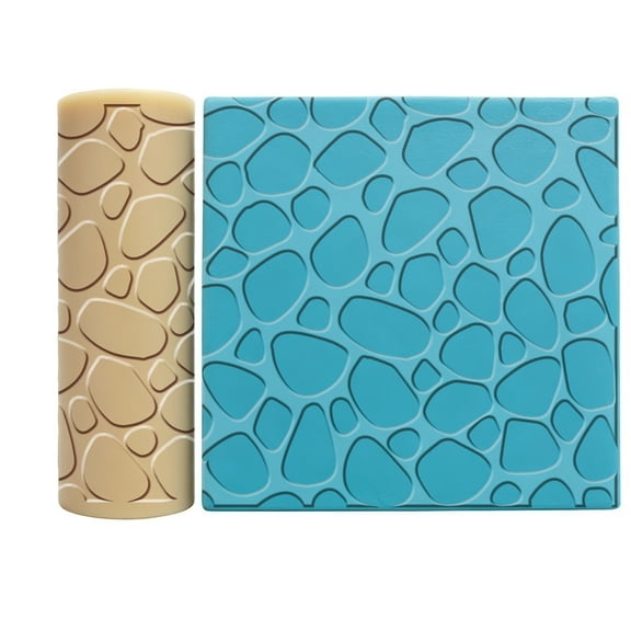 Seamless Pebble Gravel Texture Roller for Polymer Clay, Embossing Tool for Jewelry