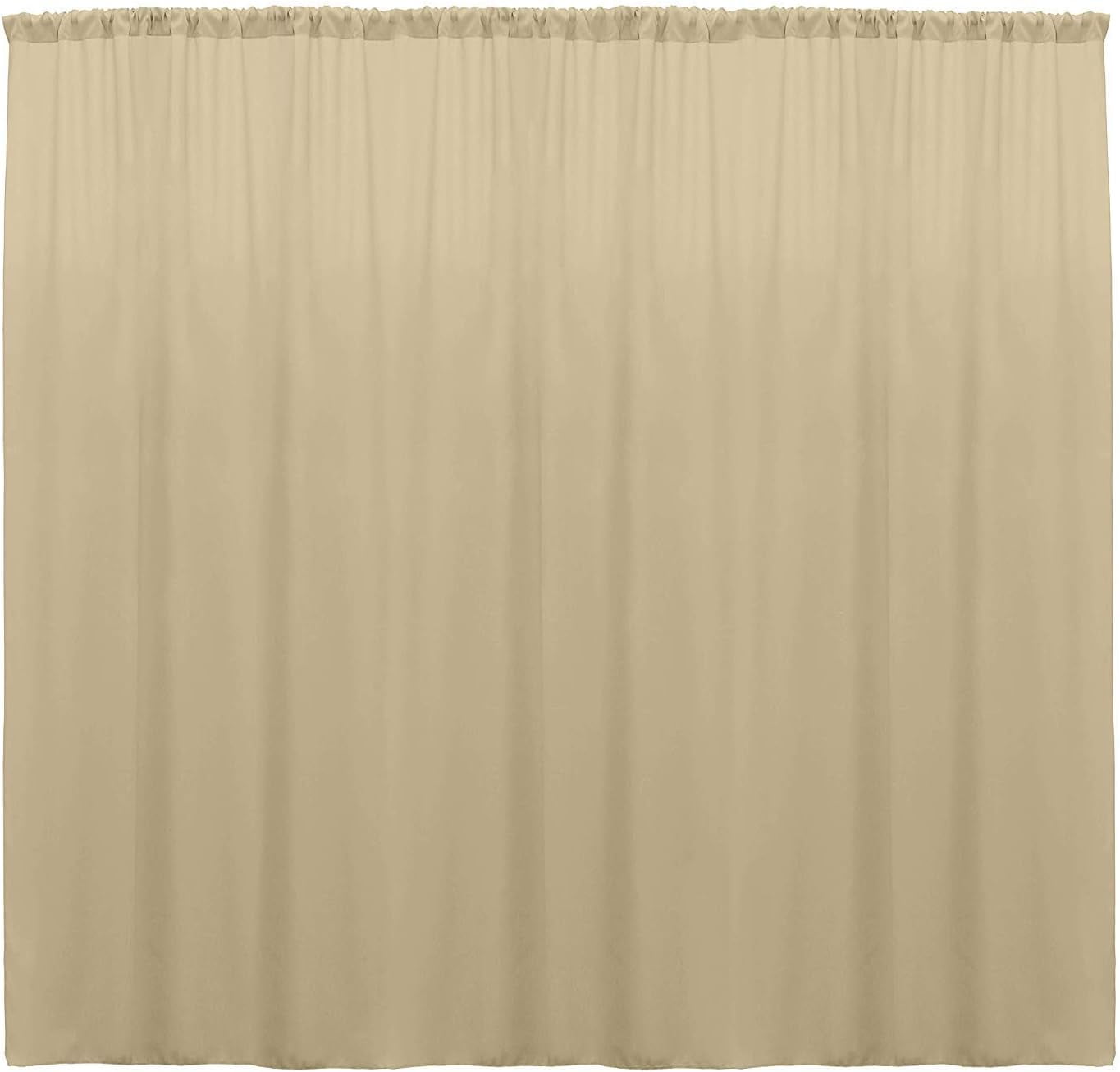 2 Panels 5 Feet Wide Polyester Seamless Backdrop Drape Curtain Panel - (Taupe, main image 0