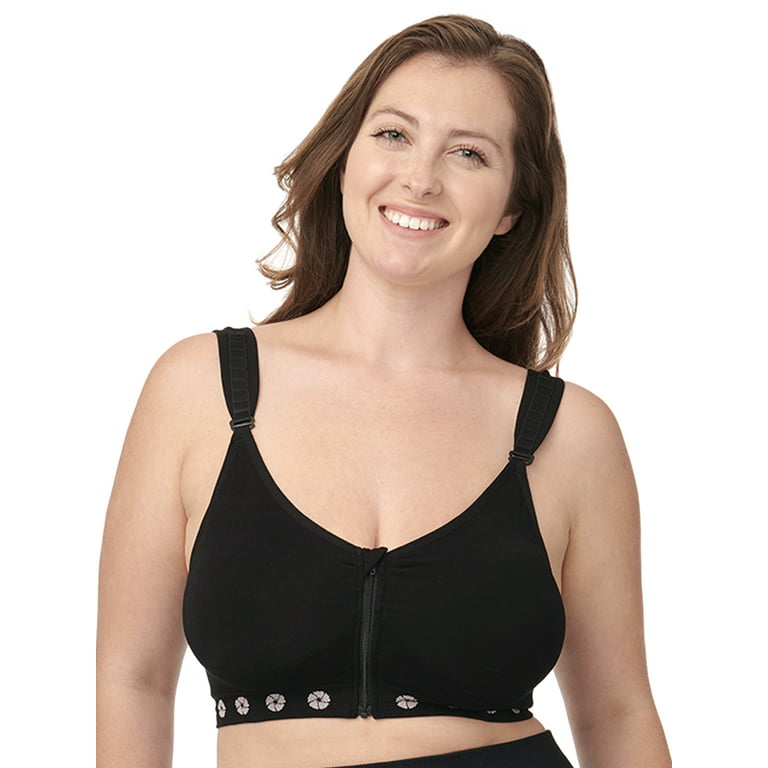 Post Surgery Bra for Women Surgical Bras Front Closure Sports Bras Breast  Augmentation Mastectomy Bra Post Op Bra (Small, Black) at  Women's  Clothing store