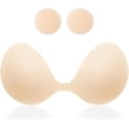 thumbnail image 1 of Seamless Push-Up Adhesive Bra - Invisible Strapless Backless Silicone Sticky Bra for Women, 1 of 5