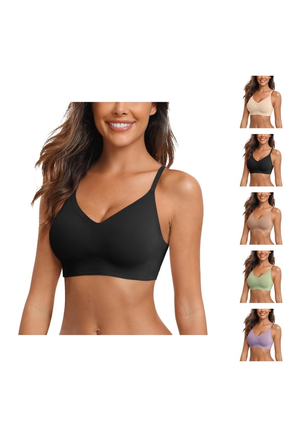 Seamless Push Up Bras for Women Racerback Adjustable Straps Comfortable Sleeping Yoga Bralettes Everyday Bra