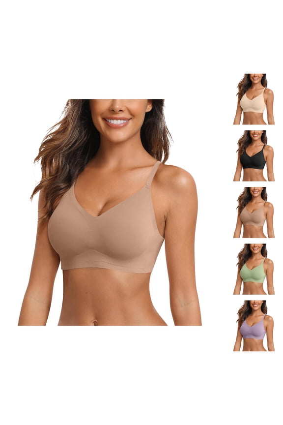 Seamless Push Up Bras for Women Racerback Adjustable Straps Comfortable Sleeping Yoga Bralettes Everyday Bra