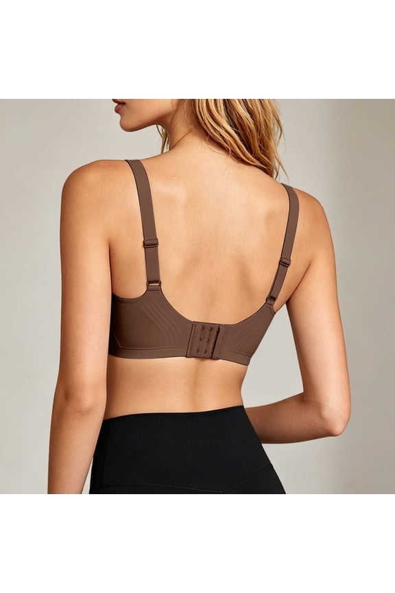 Seamless Push Up Soft Cup Bra For T Shirt Underwear Gentle Contouring Back Support, B, Coffee