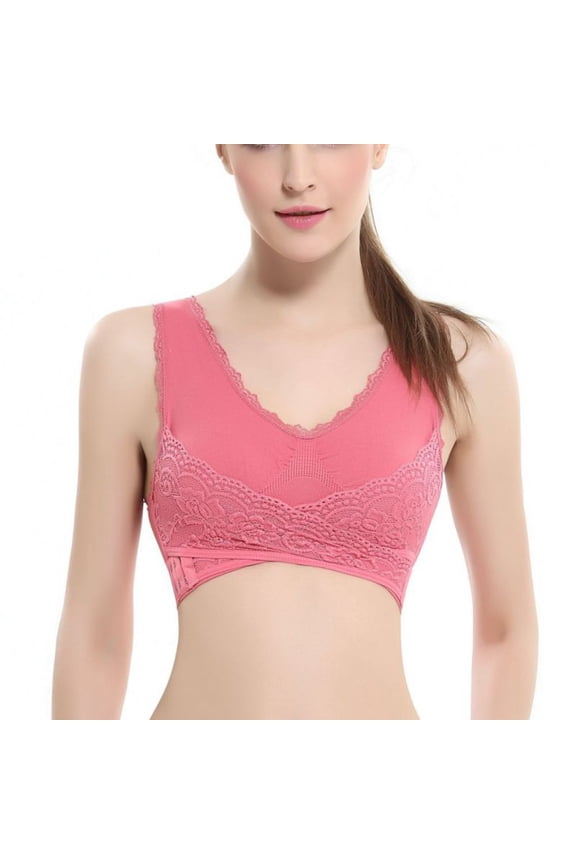 Seamless Push Up Vest Bra Comfortable Sexy Wirefree Lace Bra