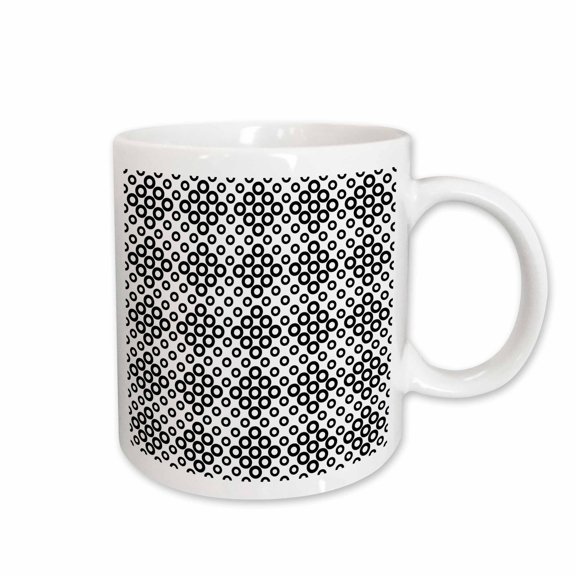 3drose, Seamless Ring Pattern Background - Abstract Vector Design, 15oz Mug