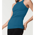 thumbnail image 1 of Riley 7 Compression Tank Tops for Women Lightweight Seamless, Dark Teal S/M, 1 of 4