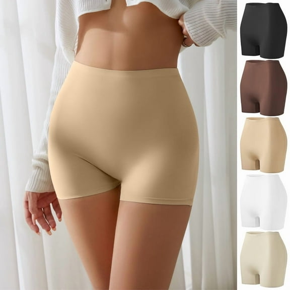 Seamless Safety Non-curling Cotton Crotch Nude Feel Leggings 1773656642675013