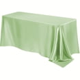 thumbnail image 1 of Seamless Satin Tablecloth – Soft, Elegant Polyester Smooth Fabric for Wedding, Party, Restaurant & Event Decor,Green, 1 of 4