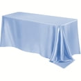 thumbnail image 1 of Seamless Satin Tablecloth – Soft, Elegant Polyester Smooth Fabric for Wedding, Party, Restaurant & Event Decor,Sky Blue, 1 of 6