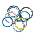 thumbnail image 1 of Seamless Segment Rings - 4 Pairs Anodized Titanium - Perfect for Eyebrow, Lip, Nose, Tragus Piercings, 1 of 7