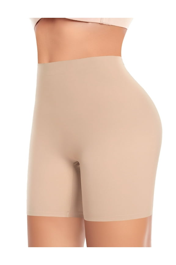 Seamless Shaping Boyshorts Panties for Women Slip Shorts Under Dress Shapewear Shorts Tummy Control Underwear (Beige,3XL)