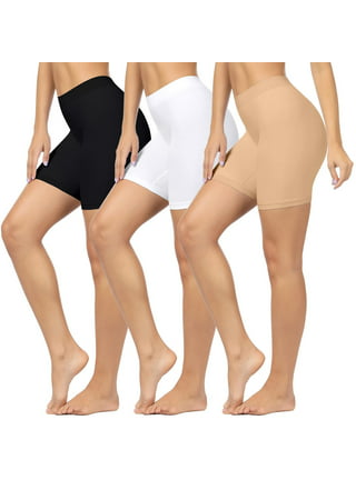  Seamless Shaping Boyshorts Panties For Women Slip Shorts  Under Dress Tummy Control Shapewear Underwear #8 Black-2Pack XL