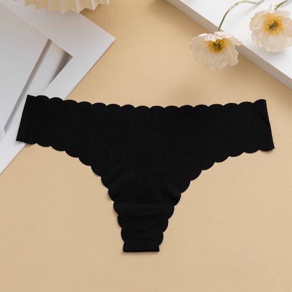 Seamless Silk-Like Panties, Sheer Lightweight Fabric with Invisible Edges, Luxuriously Soft and Sexy for Date Nights, Travel & Sensitive Skin. Black M