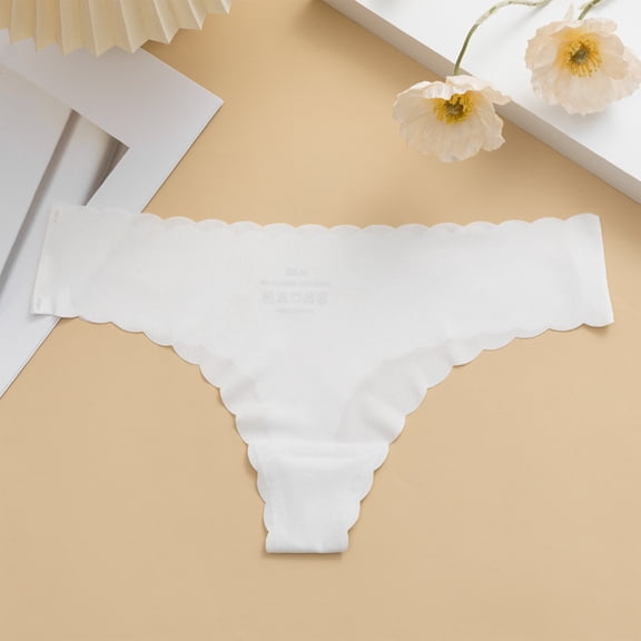 Seamless Silk-Like Panties, Sheer Lightweight Fabric with Invisible Edges, Luxuriously Soft and Sexy for Date Nights, Travel & Sensitive Skin. White M
