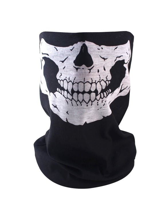 Seamless Skull Printed Face Mask Neck Gaiter Tube Mask Men Women for Sports for Sun Dust for Halloween Skelet
