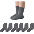 thumbnail image 1 of Seamless Socks for Girls Boys Thin Breathable School Uniform Socks Toddlers Cotton Crew Socks 3T-15 Years 6 Pack, 1 of 1