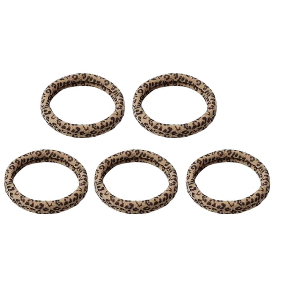 Seamless Soft Hair Bands 5-Count Lightweight Fabric Styling Accessories for Kids Ladies
