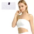 thumbnail image 1 of Seamless Spandex Bandeau Bra Cropped Tube Top Strapless Layering Tank Yoga White, 1 of 6