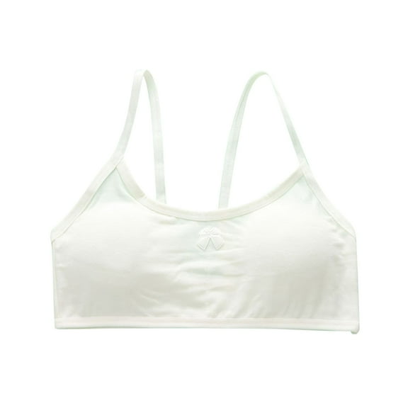 Seamless Sport Bras Training Bras for Girls Seamless Sports Comfy Soft Tween Bras Padding Teen Underwear Girls Yellow One Size