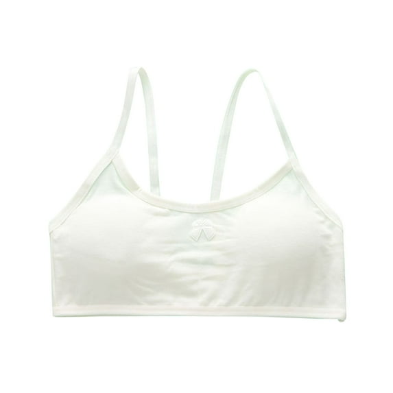 Seamless Sport Bras Training Bras for Girls Seamless Sports Comfy Soft Tween Bras Padding Teen Underwear Girls Yellow One Size