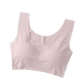 thumbnail image 1 of Seamless Sports Bra Women's Ice Silk Bralette Wide Strap Comfortable Underwear for Yoga, Running, Everyday Wear, Multiple Sizes Available #Pink,M, 1 of 6