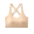 thumbnail image 1 of Seamless Sports Bra with Crisscross Back Straps for Women Ribbed Texture Wireless Design Comfortable Fit for Everyday Wear, 1 of 2