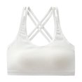 thumbnail image 1 of Seamless Sports Bra with Crisscross Back Straps for Women Ribbed Texture Wireless Design Comfortable Fit for Everyday Wear, 1 of 2