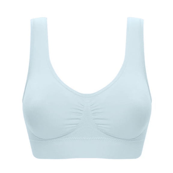 Seamless Sports Bras for Women Built Up Brassiere Tank Top Wireless Stretch Yoga Bra with Removable Pads